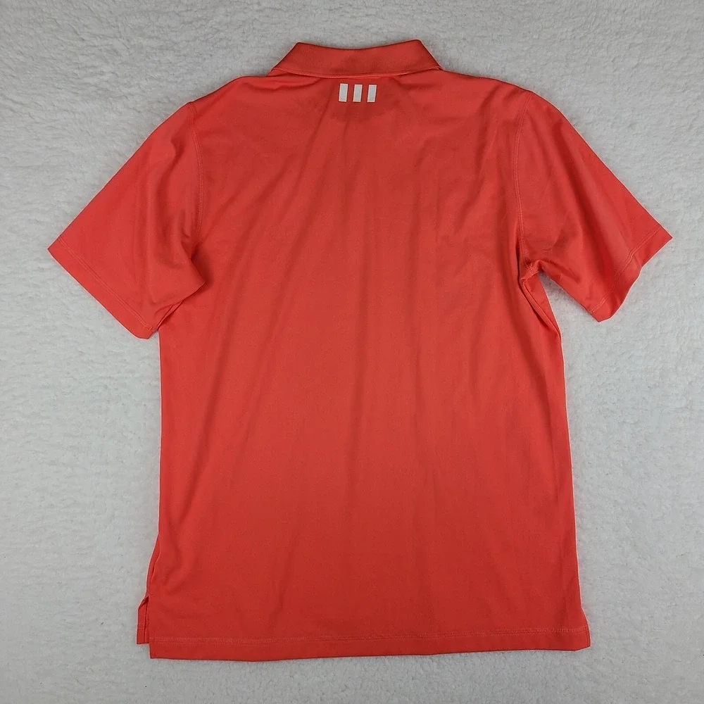 Adidas Polo Shirt Mens Medium Light Red Performance Golf‎ Pure Motion